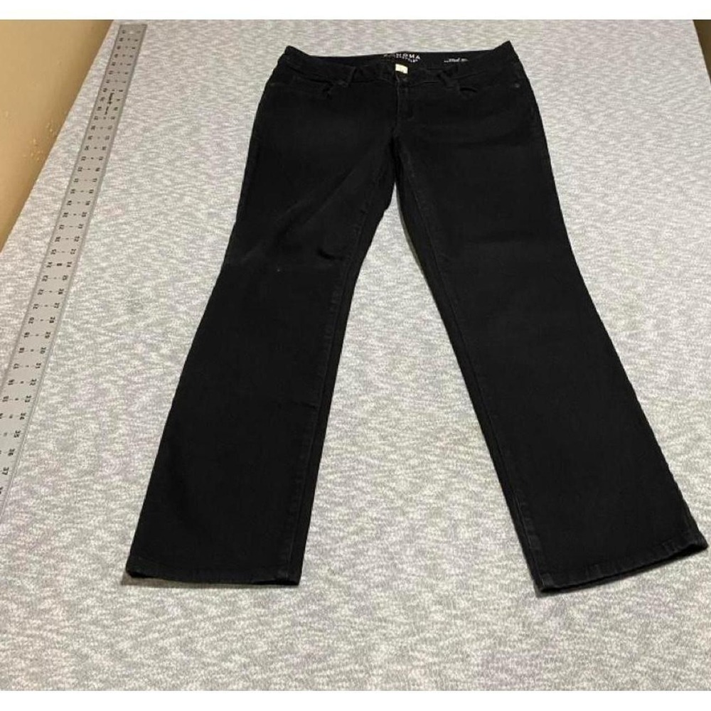 Sonoma Goods for Life black fit mid rise straight denim jeans women 12. SKU-B730